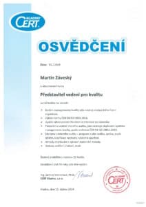 Představitel vedení pro kvalitu